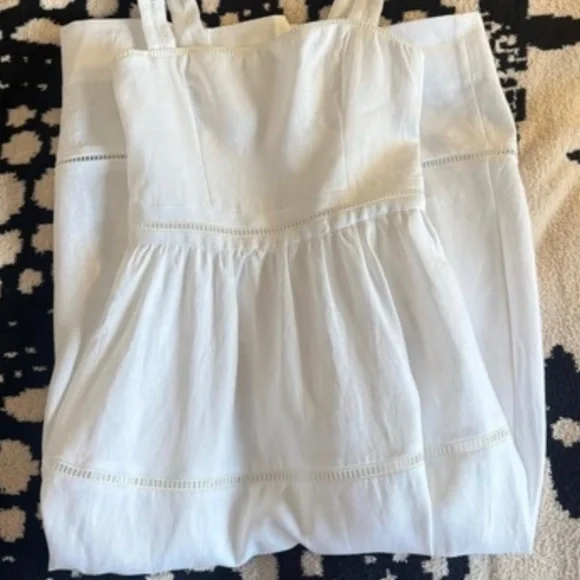 Reformation Everett Linen Dress In White, brand new, without tags, no flaws. - Picture 8 of 9